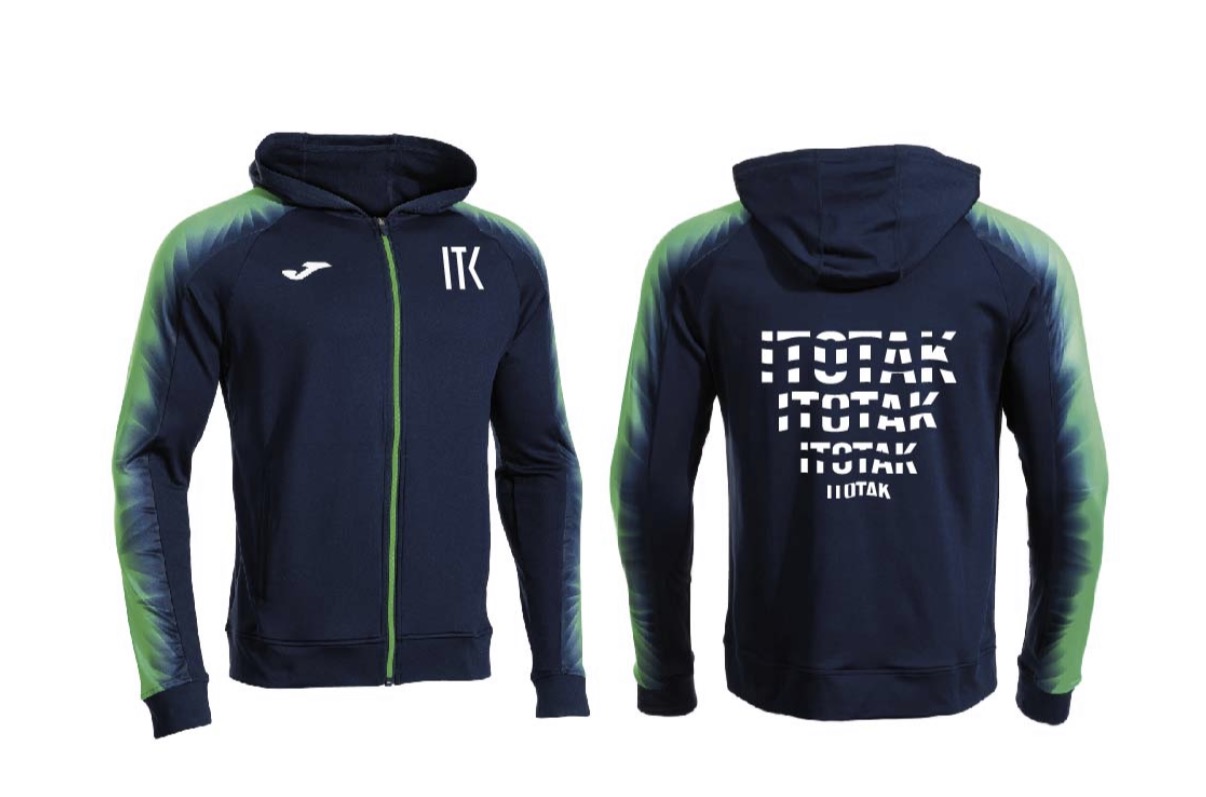 Chaqueta técnica de running ITOTAK Joma, vista delantera y trasera