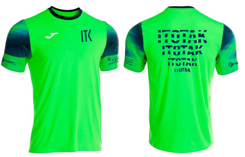 Camiseta de correr ITOTAK Joma de manga corta, vista delantera y trasera